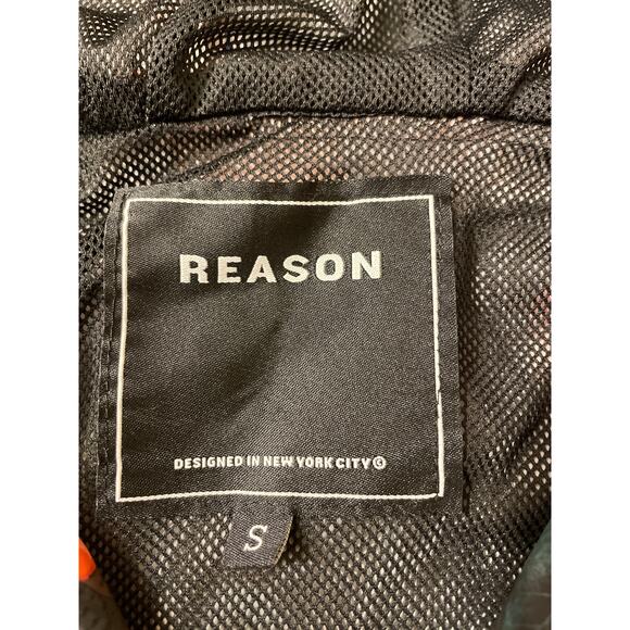 Reason Brand Sz Small Pullover Hoodie Windbreaker Jacket Flower Floral‎ Print - Picture 3 of 8